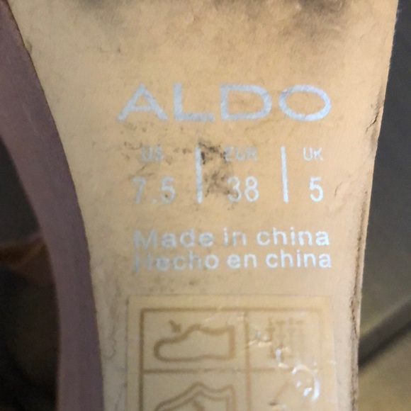 Aldo Solid Nude Platform Sandals 👡 - Picture 3 of 6